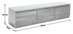 Jenson 3 Door TV Unit Black Brown | Modern Living Room Entertainment Cabinet