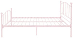 Home Fleur Double Metal Bed Frame - Pink