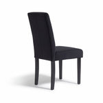 Home Midback Pair of Velvet Dining Chair - Black | Elegant Kitchen Accent