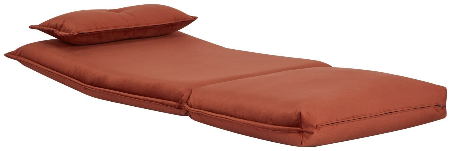 Lottie Fabric Chair Bed - Rust