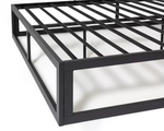 Platform Double Metal Bed Frame - Black | Bedroom Furniture for Teen or Guest Ro
