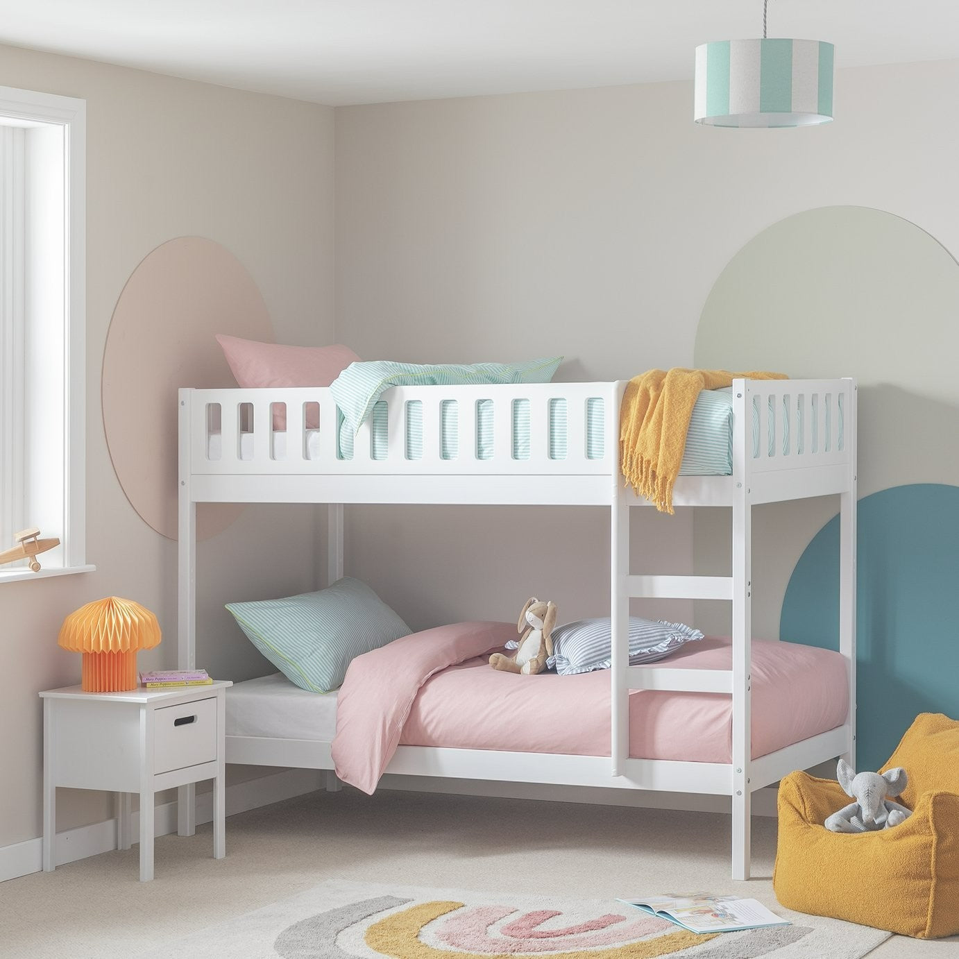 Ronnie Bunk Bed Frame - White | Space-saving kids bunk bed