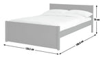Jenson Small Double Wooden Bed Frame - Grey | Modern Bedroom Furniture Bedstead