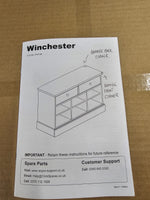 Home Winchester Shoe Storage Bench - Cream (B Grade)