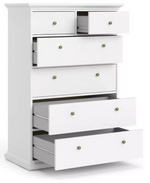 Tvilum Paris 6 Drawer Chest - White (B Grade)
