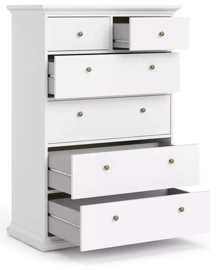 Tvilum Paris 6 Drawer Chest - White (B Grade)