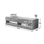 GFW Galicia 120cm LED Wall TV Unit - Grey