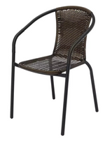 Home 2 Seater Rattan Effect Garden Bistro Set - Brown | Outdoor Patio Furniture