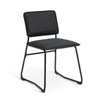 Habitat Loft Living Pair of Faux Leather Dining Chairs-Black