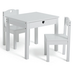 Mia Kids Table & 2 Chairs - White ( B Grade 36460 )