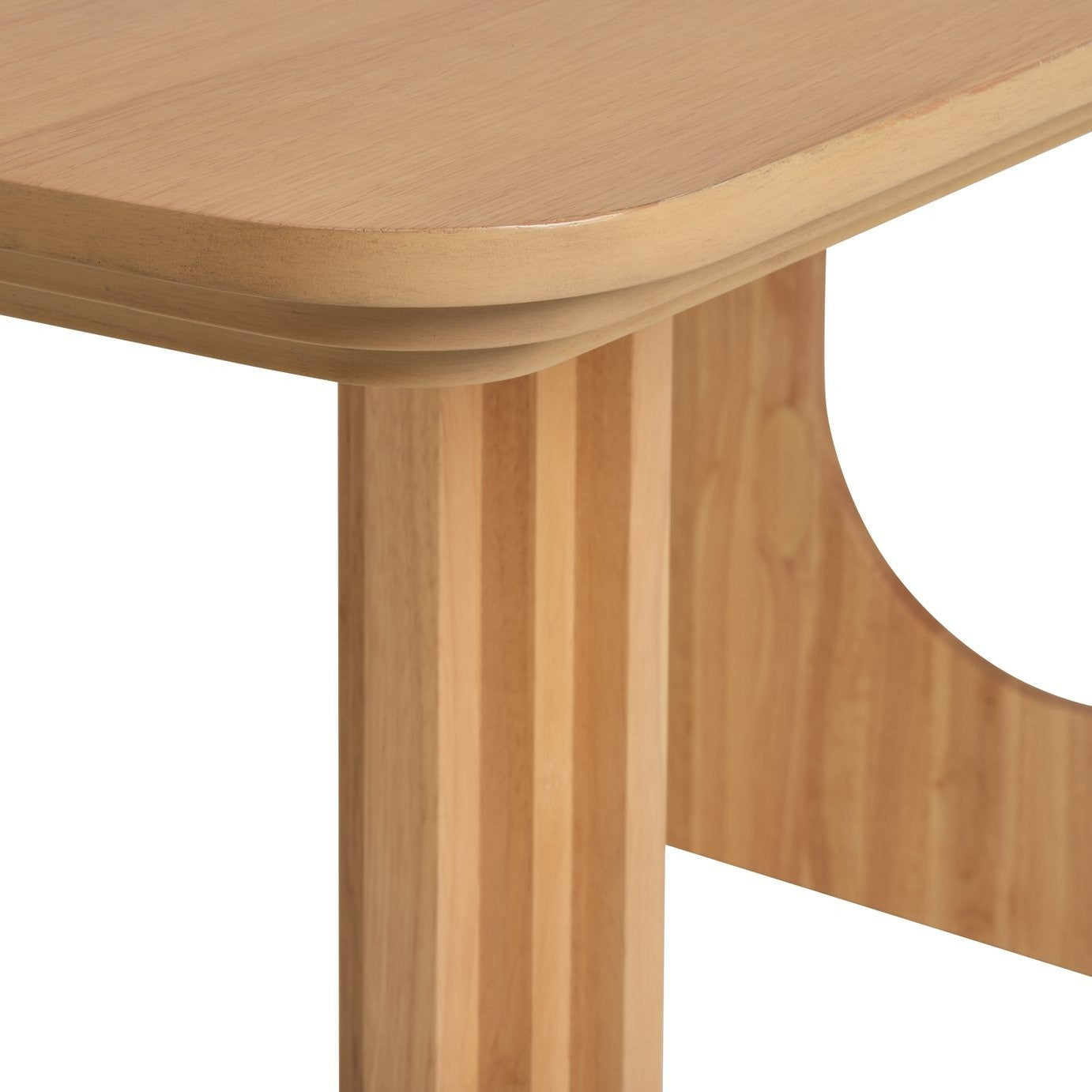 Trezy Solid Wood 6 Seater Dining Table - Oak | Exclusive Design Family Dining