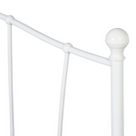 Home Fleur Kingsize Metal Bed Frame White | Modern Furniture Bed with Mattress