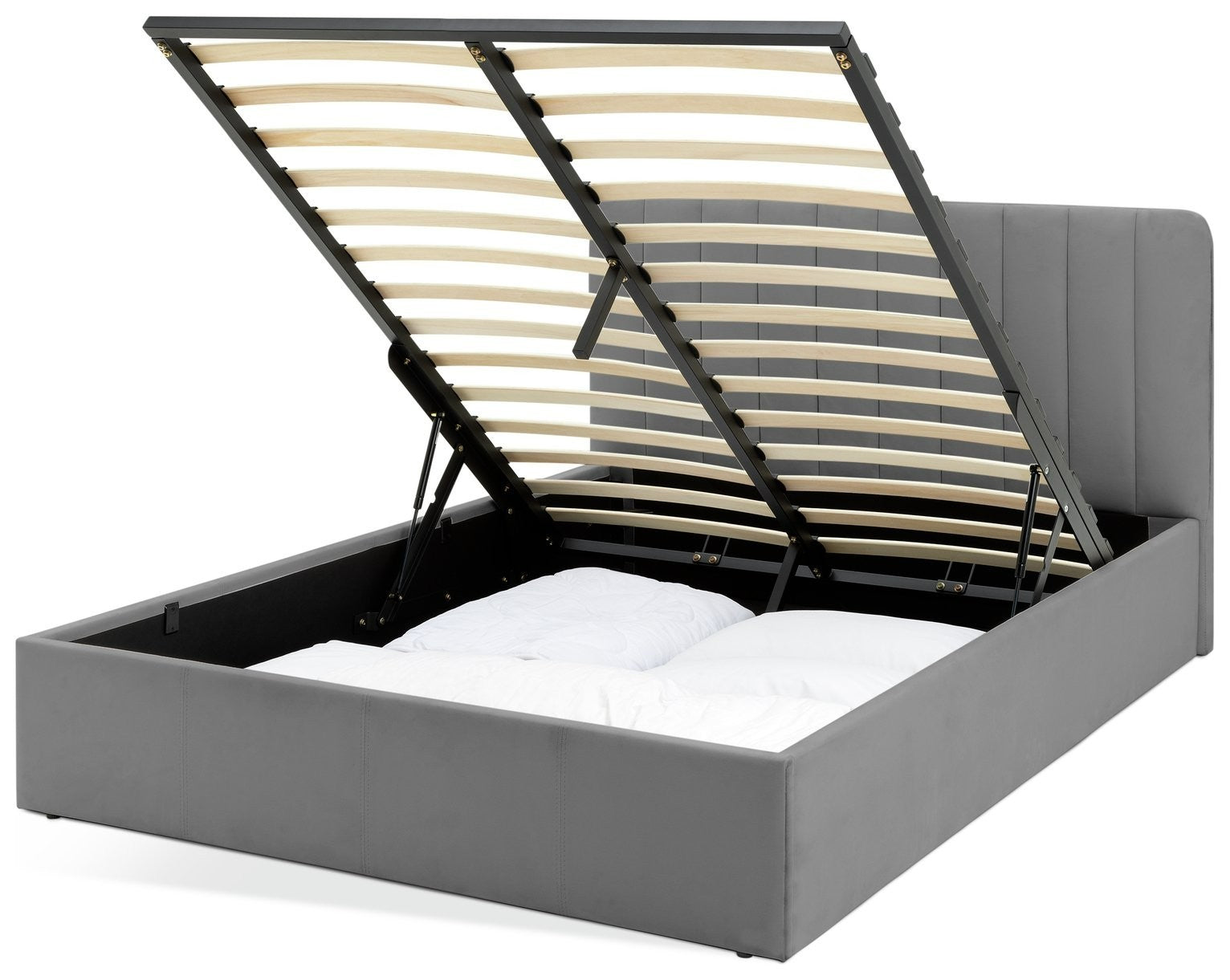 Pandora Small Double End Lift Ottoman Bed - Grey (B GRADE)