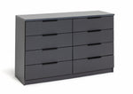 Hallingford 8 Drawer Chest - Anthracite | Modern Bedroom Storage