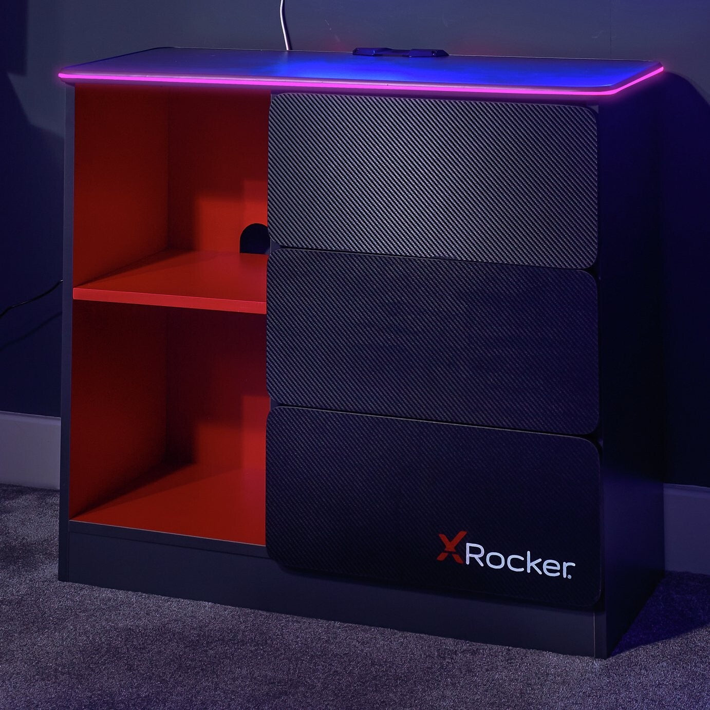 X Rocker Carbon Tek 3 Drawer Chest - Black ( B Grade 17008 )