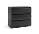 Habitat Jenson 3 Drawer Chest - Black Brown