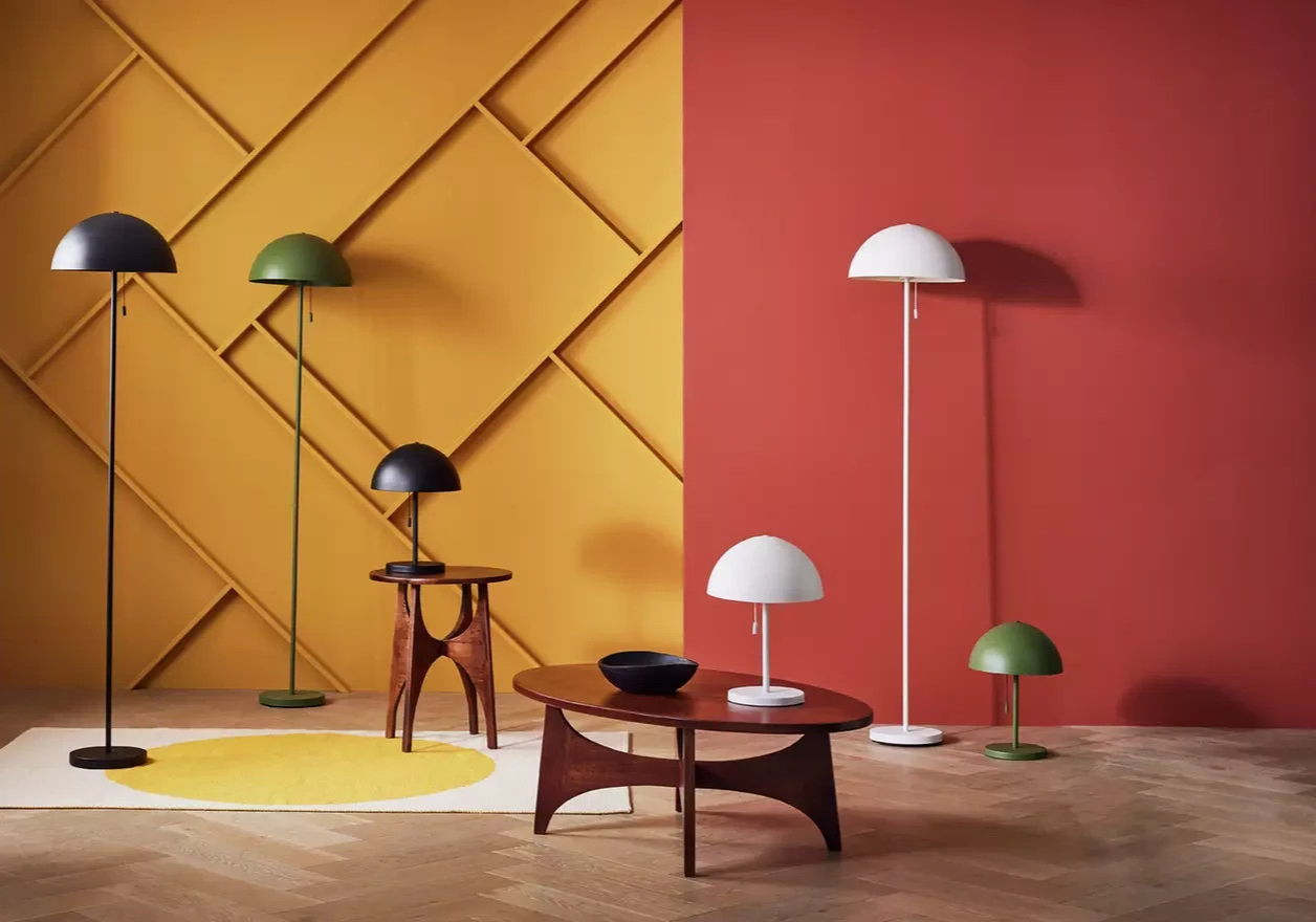 Modern Mushroom Floor Lamp - Black | Modern Standing Floor Light Home Lighting