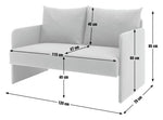 Dixon Fabric 2 Seater Sofa in a Box - Blue & White | Two seat couch