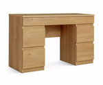 Home Jenson Double Pedestal Dressing Table Oak Effect (B GRADE)