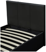 Lavendon Single End Open Ottoman Bed Frame -Black | single storage bed black