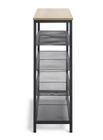 Habitat Loft Living 5 Shelf Shoe Storage Rack - Black | Footwear Rack, Hallway