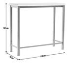 Habitat Zayn Metal 2 Seater Bar Table Black Birch | Breakfast Table