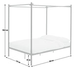 Akari 4 Poster Double Metal Bed Frame - Black | Maximum minimalism sleep space
