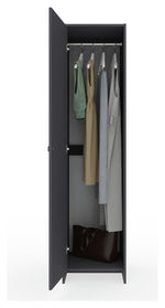 Seville 2 Piece 1 Door Wardrobe Set - Anthracite ( B Grade 40117 - 40120 )