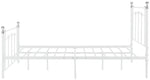 Yani Kingsize Metal Bed Frame - White