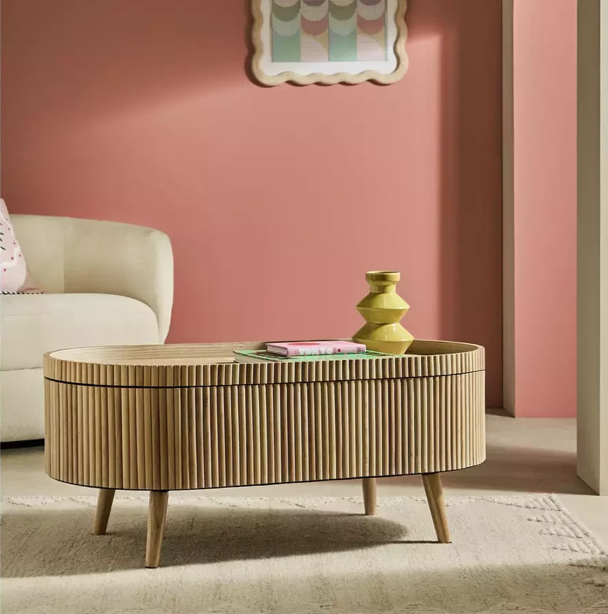 Riona Coffee Table Natural | Living Room Wooden Centre Table Furniture