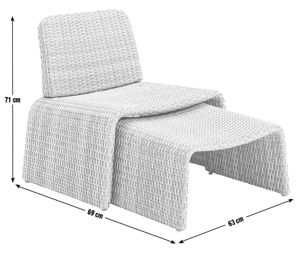 Kelham Rattan Effect Garden Chair - Brown (B Grade)