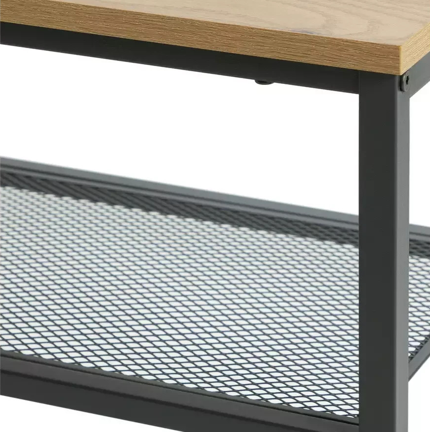 Home Loft Living 3 Tier Shoe Rack Oak & Black | Hallway Shoe Storage Organiser