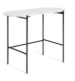 Home Jules Marble Style Office Desk White | Modern Home Office Desk Table