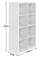 Habitat Squares Plus 8 Cube Storage Unit - White | Modular Organizer Living Room