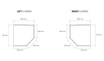 Munich Corner 1 Door Wardrobe - White (B GRADE 1110)