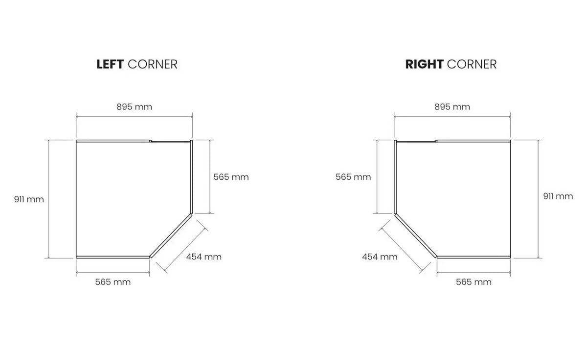 Munich Corner 1 Door Wardrobe - White (B GRADE 1110)