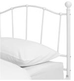 Fleur Single Metal Bed Frame - White | Modern Vintage Style Bedroom Furniture