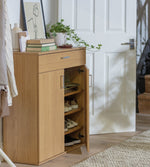 Venetia Shoe Storage Cabinet - Oak Effect
