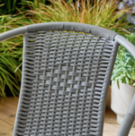 Home 2 Seater Rattan Effect Garden Bistro Set - Grey