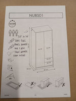 Nubi 2 Door 2 Drawer Wardrobe