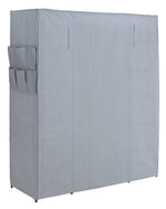 Home Covered Triple Wardrobe with Storage - Grey | Grey Fabric Clothes Storage
