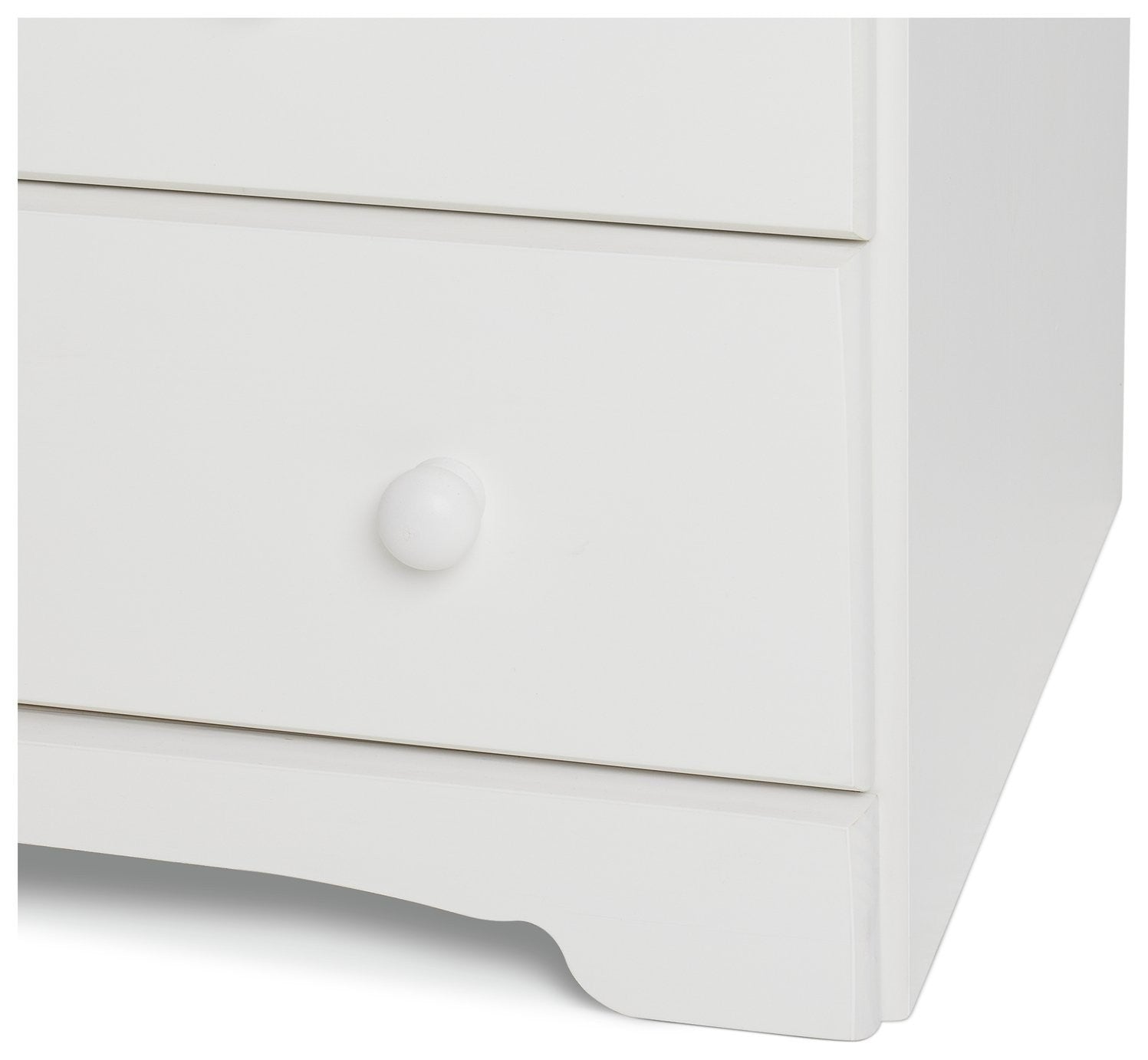 Home Nordic 3 Door 5 Drawer Mirror Wardrobe - White | triple wardrobe white