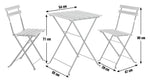 Eve 2 Seater Folding Wooden Garden Bistro Set