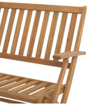 Newbury 2 Seater Folding Wooden Garden Bench