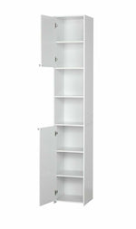 Home Prime Tallboy - White | Tall Storage Cabinet for Bathroom Bedroom Organizer