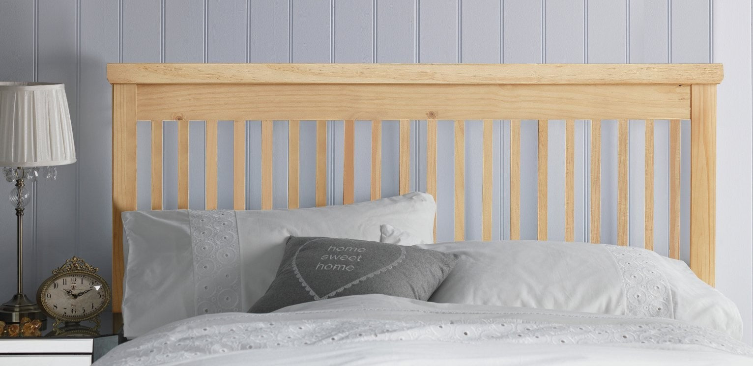 Aubrey Single Headboard - Oak Stain | Chunky solid pine frame