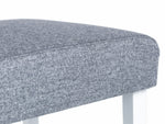 Home Pair of Tweed Fabric Dining Chairs - Grey | Soft Textured Upholstery