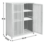 Eave 2 Door Bamboo Cabinet - Natural | Multi-purpose storage cabinet