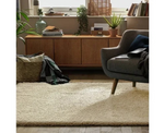 Noodle Plain Cream Shaggy Rug 160x230cm | Soft Modern Living Room Bedroom Area
