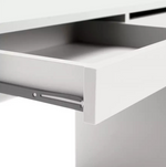 Home Pepper 2 Drawer Desk White | Modern Home Office Computer Study Work Desk Fu